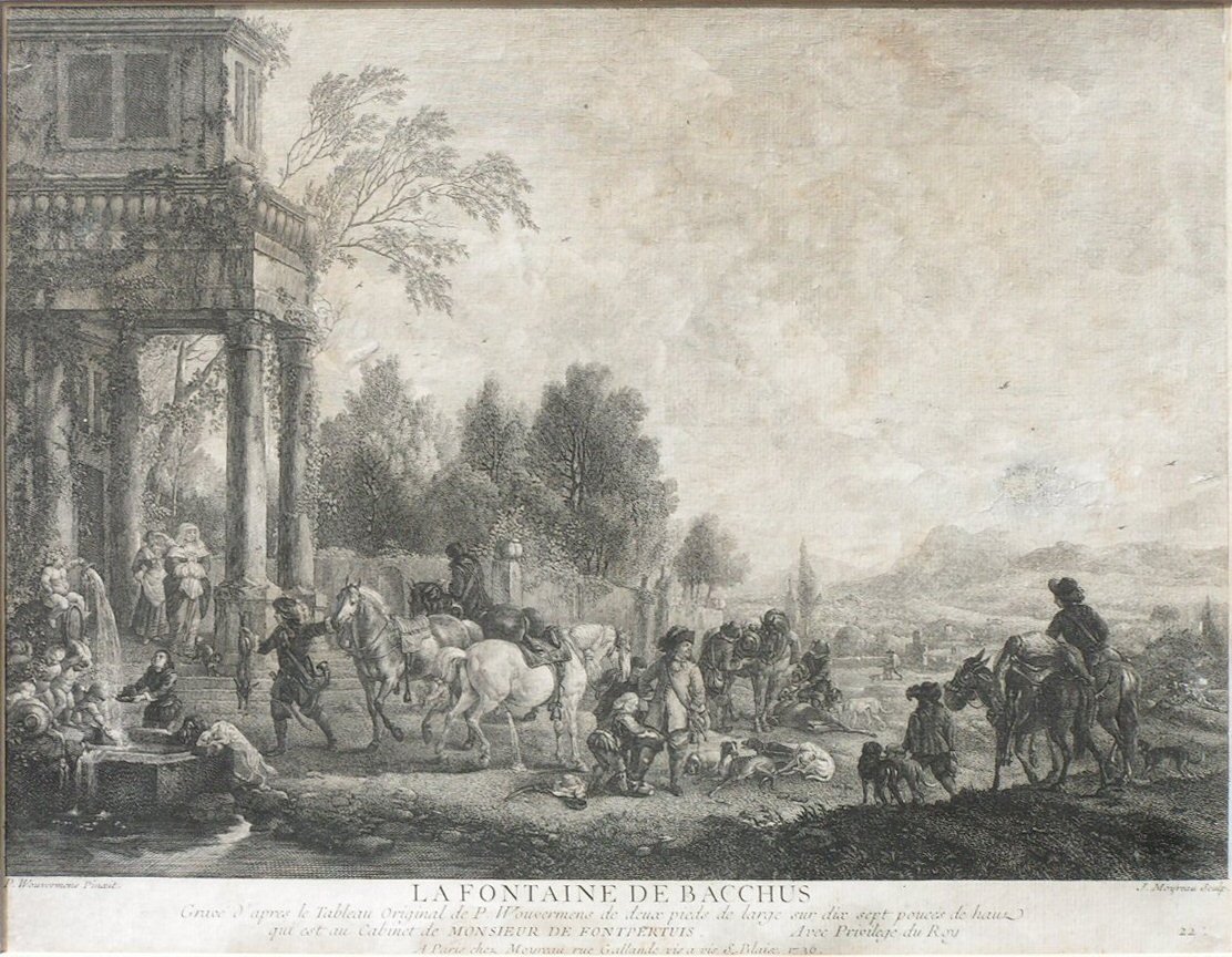 Print - La Fountaine de Bacchus - Moyreau